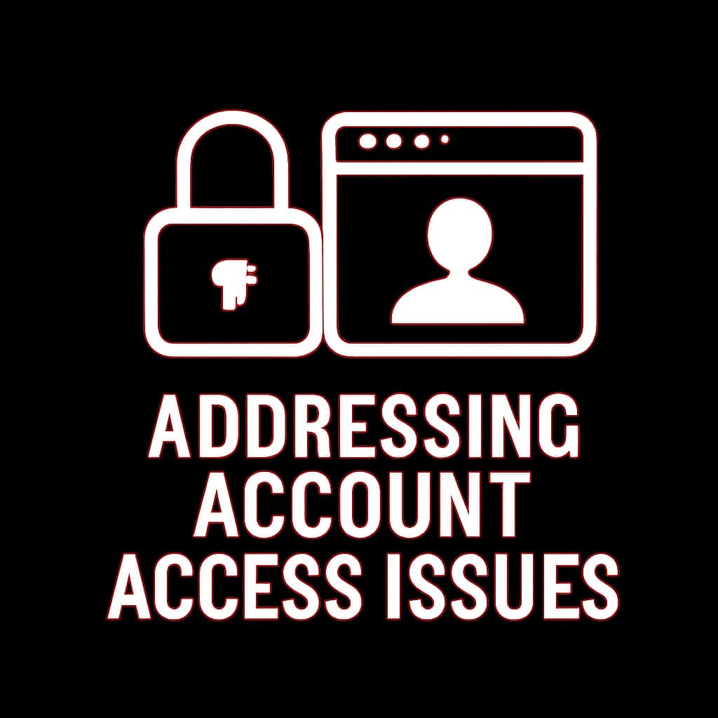 A badge representing help for BS Win account access issues.