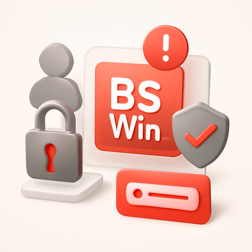 A diagram explaining the importance of account security with 'BS Win' text.