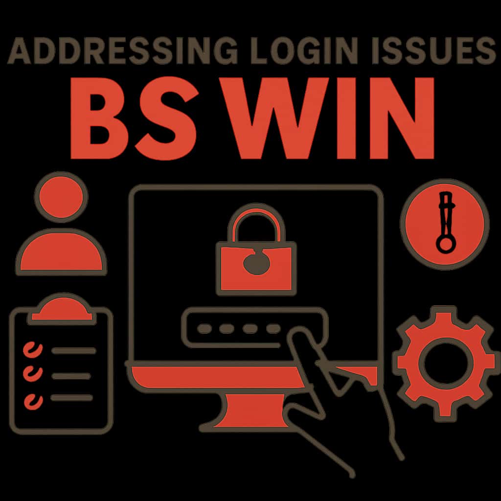 An illustration depicting the process of resolving BS Win login issues.