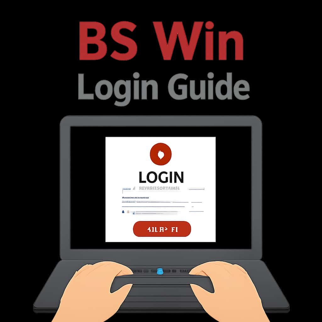 An educational illustration about the BS Win login process.