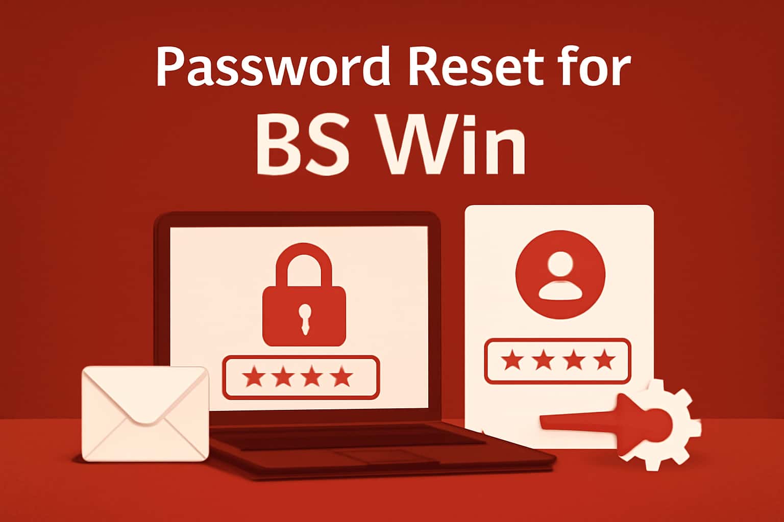 An informative scene depicting the concept of password reset for BS Win.