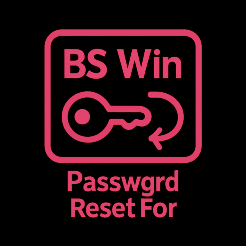 An icon representing password reset for BS Win, themed in #c4181a.