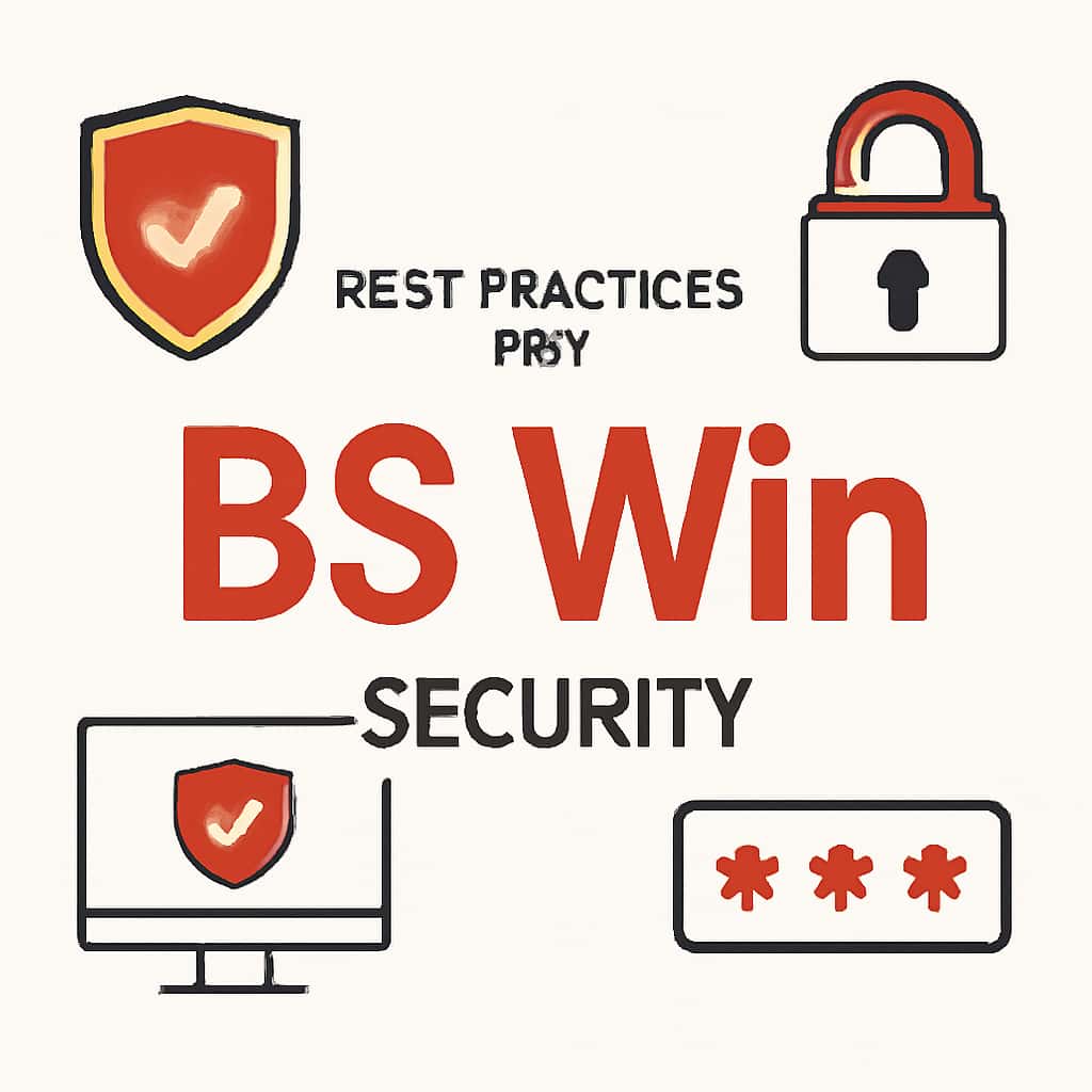 A diagram showing security protocols for BS Win.