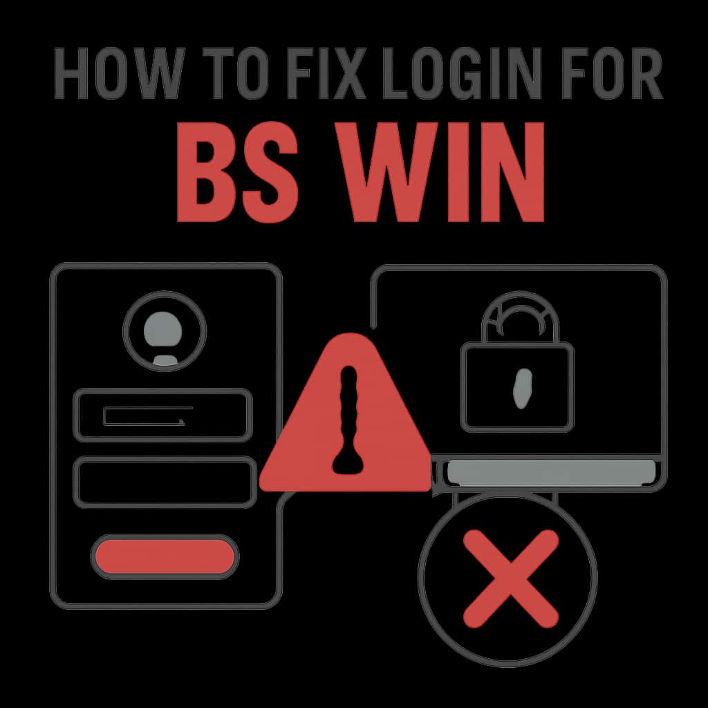 An educational diagram on common login issues for BS Win.