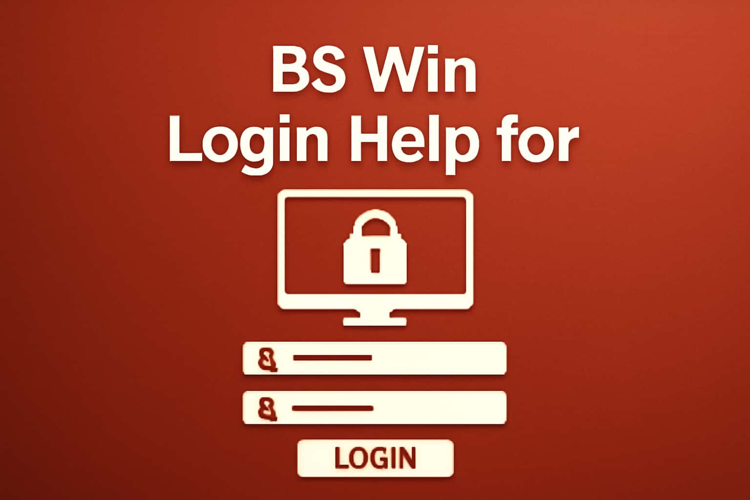 An informative scene illustrating Login Help for BS Win.