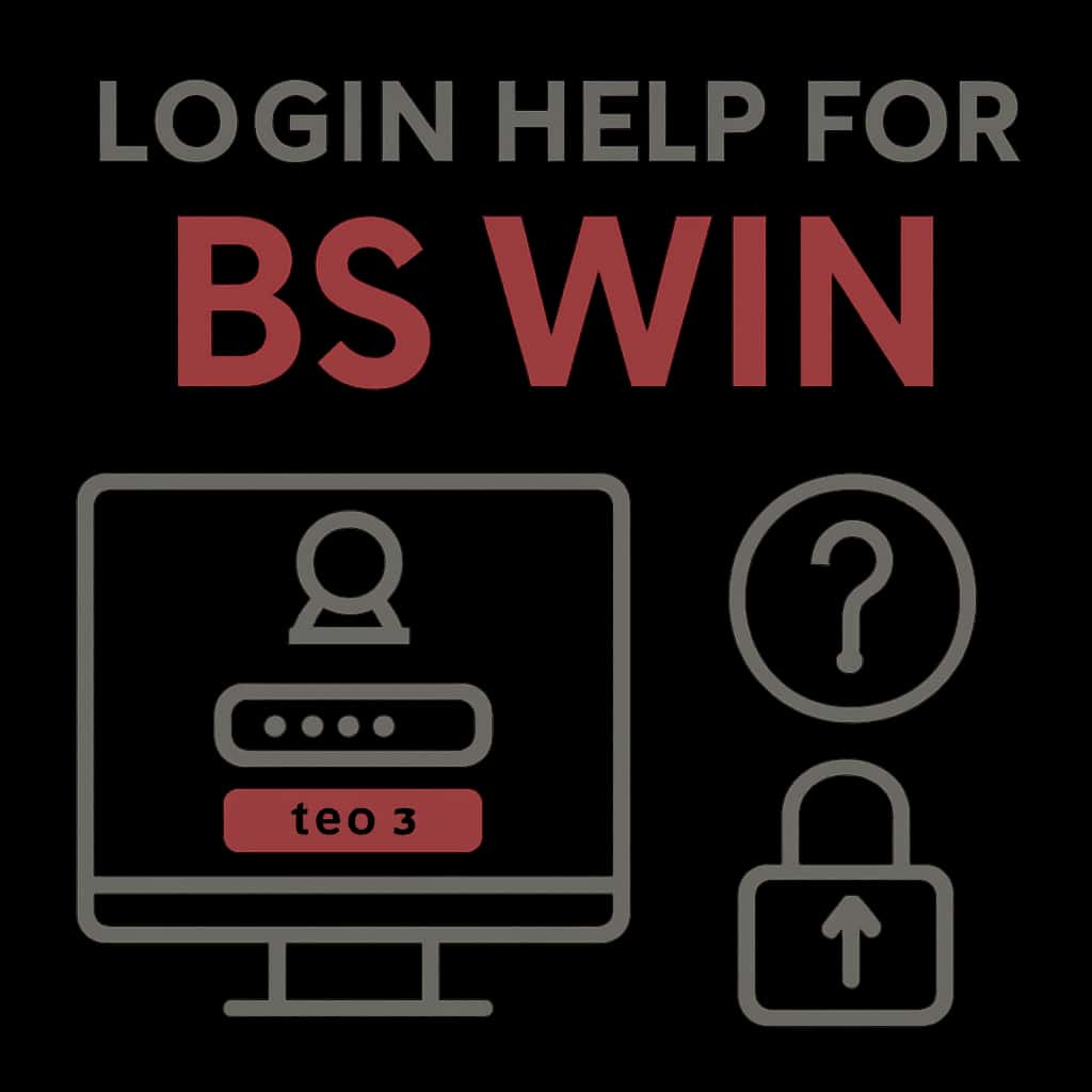 An illustration providing insights on Login Help for BS Win.